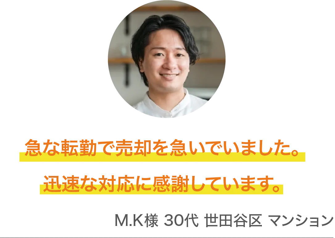 迅速な対応に感謝しています。